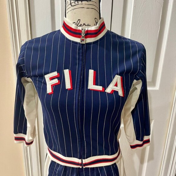 Y2K FILA TRACK SUIT BLUE WHITE RED KIDS SIZE 6 - Picture 2 of 16